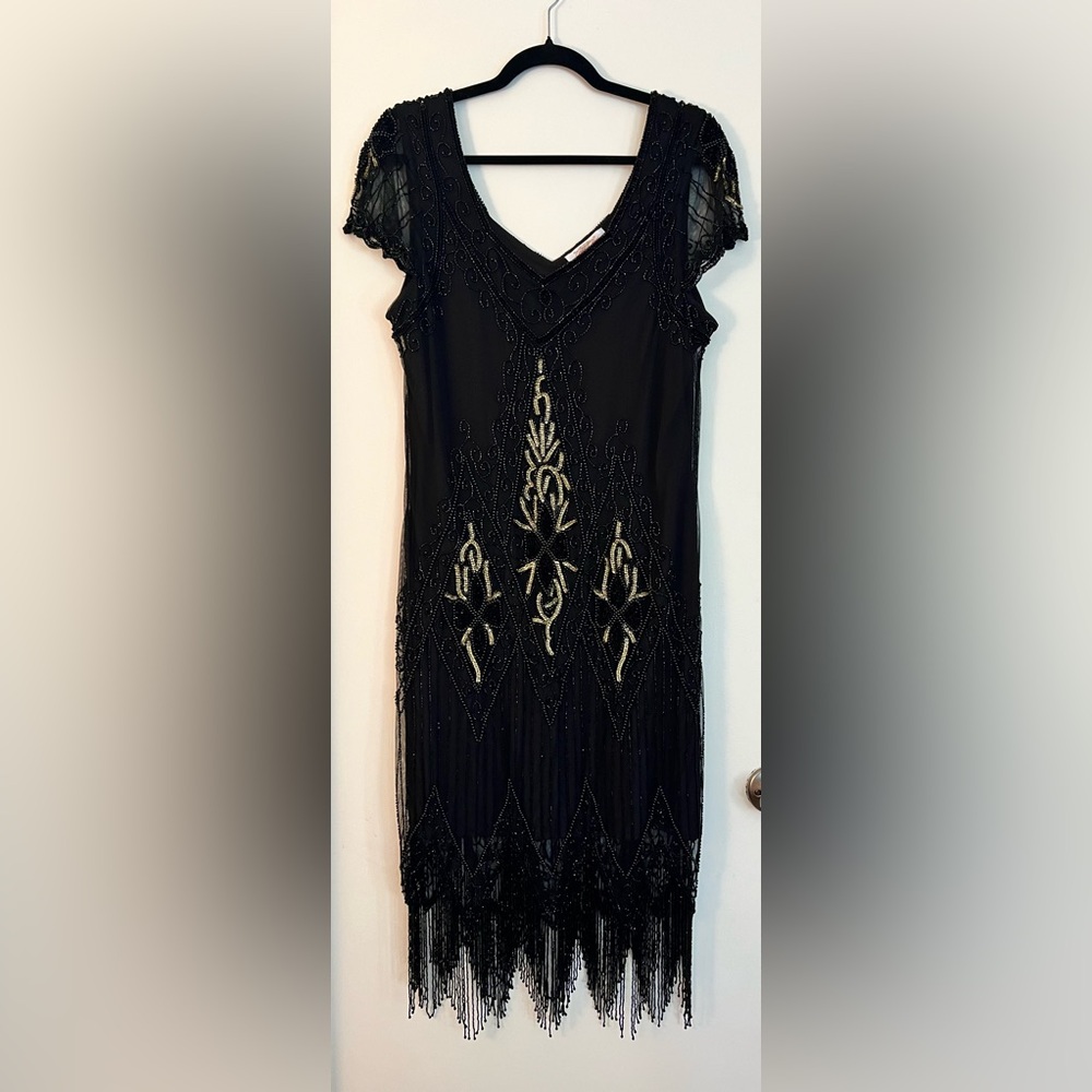 GatsbyLady London 1920s Flapper Dress, Size 14